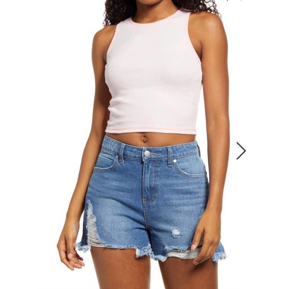 NWT BP. Seam Detail Crop Tank In Pink Opal size xl